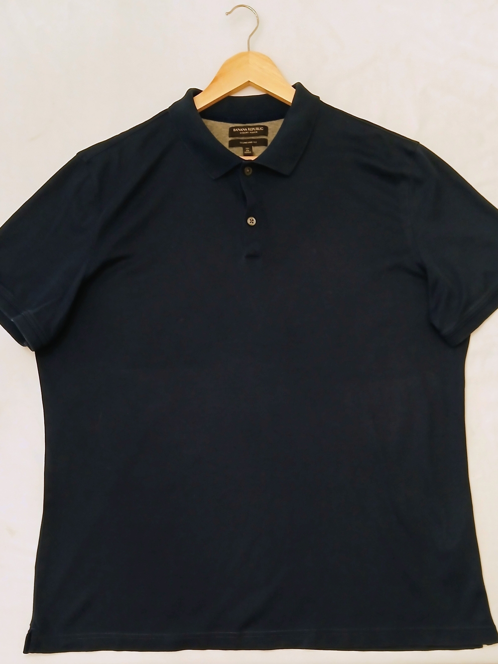 NWOT Banana Republic Luxury Touch Polo Shirt Navy Blue Men’s XLTall Standard Fit